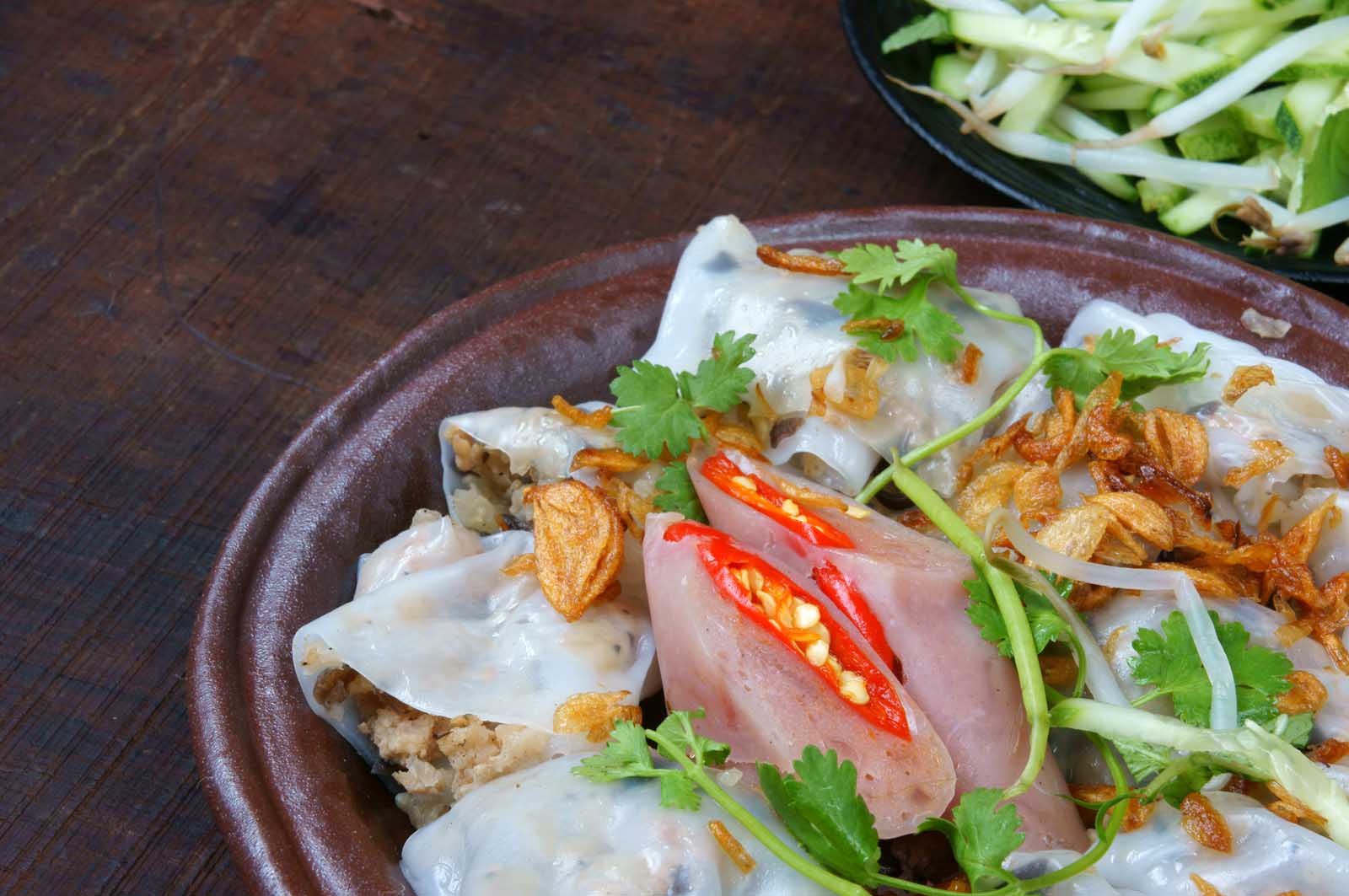Vietnamese Food Banh Cuon Rice Rolls